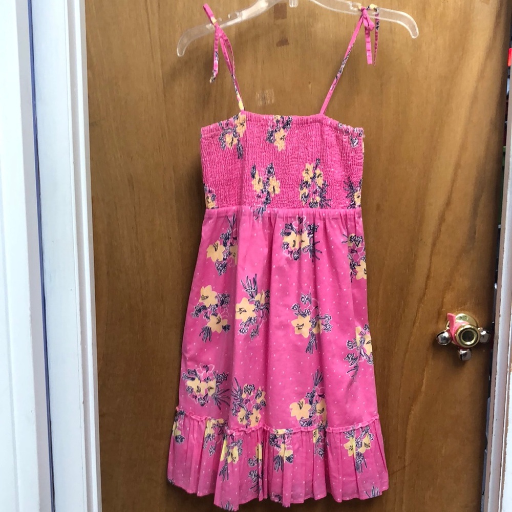 Lilly Pulitzer Pink Pleated Tie Sundress